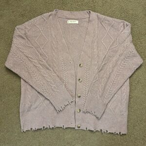 Women's Lucky Brand Lavender Cardigan Sweater